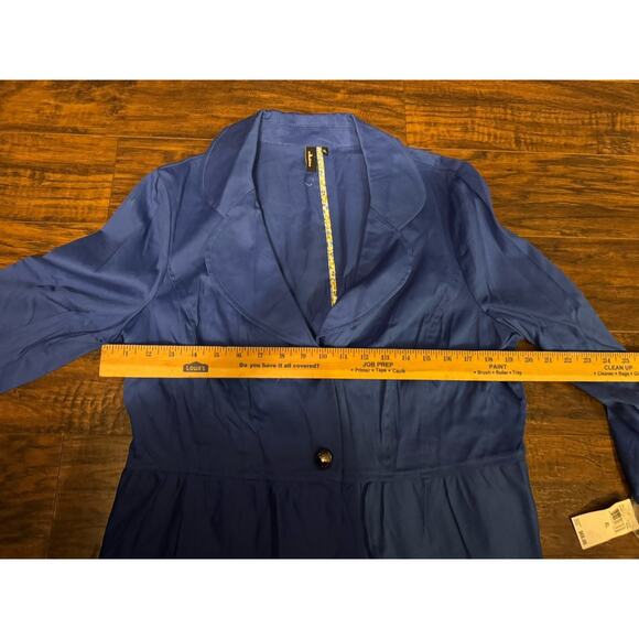 Ambition Royal Blue Jacket Blazer Cotton Spandex Cute Career Wear Sz:XL - Picture 4 of 5
